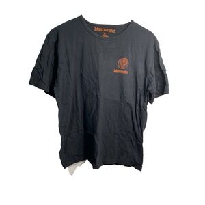 jagermeifter womens shirt size large short sleeve black orange cotton